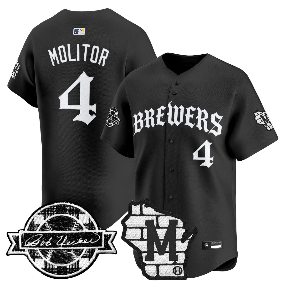 Milwaukee Brewers 'Old English Edition' Vapor Premier Limited Jersey - All Stitched