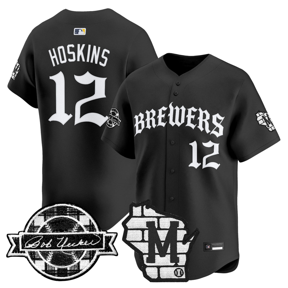 Milwaukee Brewers 'Old English Edition' Vapor Premier Limited Jersey - All Stitched