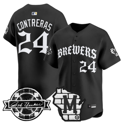 Milwaukee Brewers 'Old English Edition' Vapor Premier Limited Jersey - All Stitched
