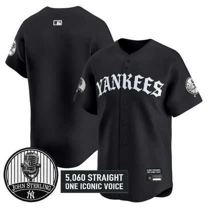 New York Yankees 'Old English Edition' Vapor Premier Limited Jersey - John Sterling Patch - All Stitched