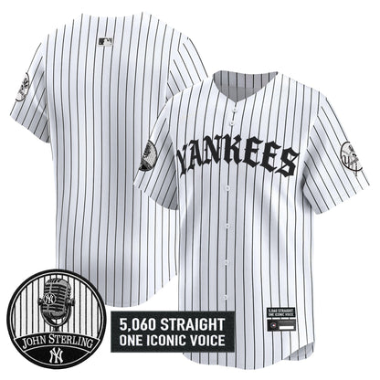 New York Yankees 'Old English Edition' Vapor Premier Limited Jersey - John Sterling Patch - All Stitched