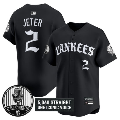New York Yankees 'Old English Edition' Vapor Premier Limited Jersey - John Sterling Patch - All Stitched