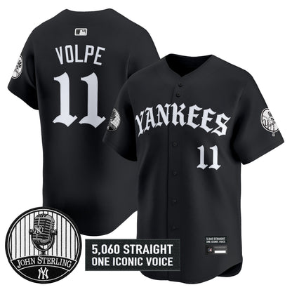 New York Yankees 'Old English Edition' Vapor Premier Limited Jersey - John Sterling Patch - All Stitched