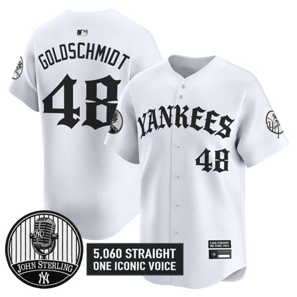 New York Yankees 'Old English Edition' Vapor Premier Limited Jersey - John Sterling Patch - All Stitched
