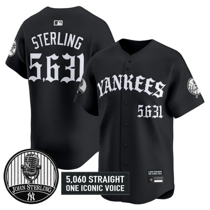 New York Yankees 'Old English Edition' Vapor Premier Limited Jersey - John Sterling Patch - All Stitched