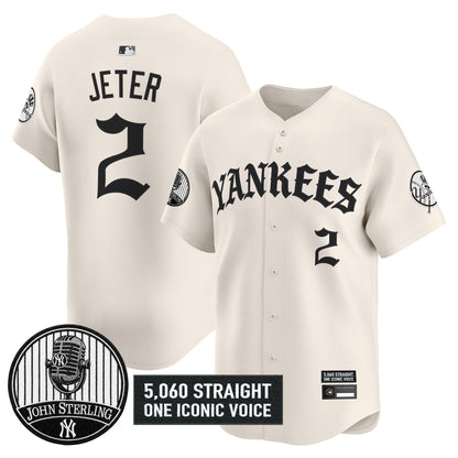 New York Yankees 'Old English Edition' Vapor Premier Limited Jersey - John Sterling Patch - All Stitched