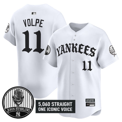 New York Yankees 'Old English Edition' Vapor Premier Limited Jersey - John Sterling Patch - All Stitched