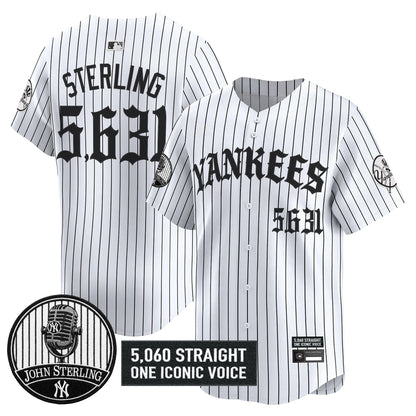New York Yankees 'Old English Edition' Vapor Premier Limited Jersey - John Sterling Patch - All Stitched