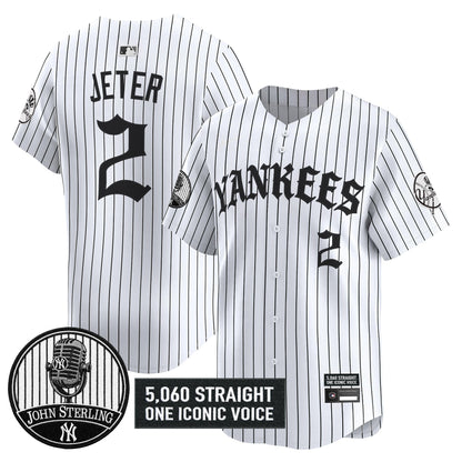 New York Yankees 'Old English Edition' Vapor Premier Limited Jersey - John Sterling Patch - All Stitched