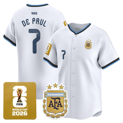 Argentina 2026 Vapor Baseball Jersey - All Stitched
