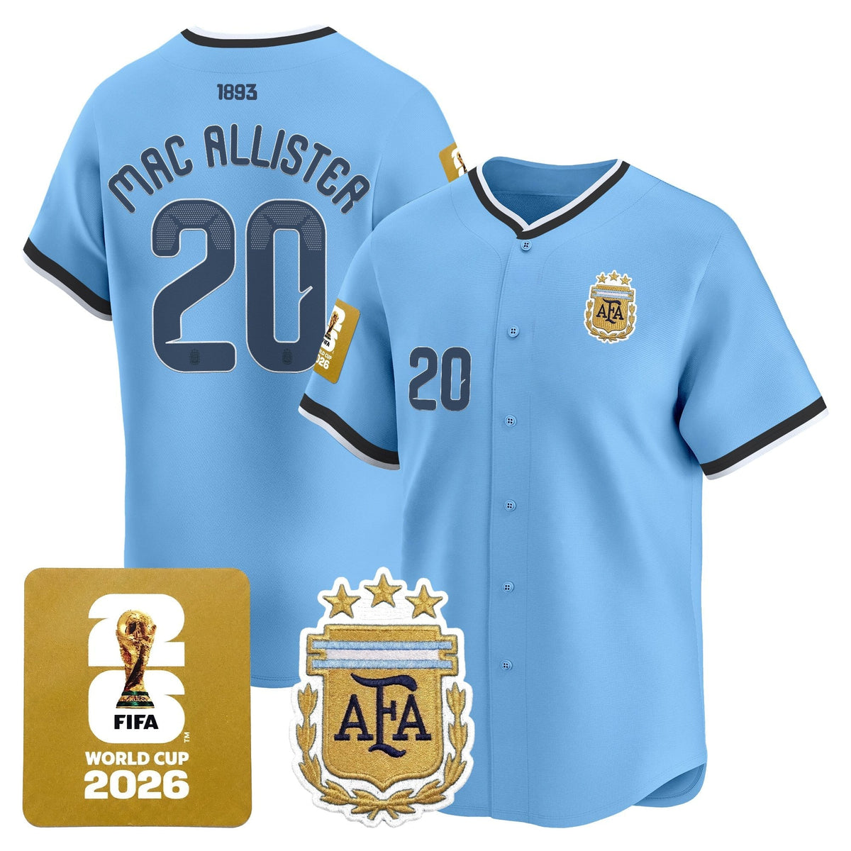 Argentina 2026 Vapor Baseball Jersey - All Stitched