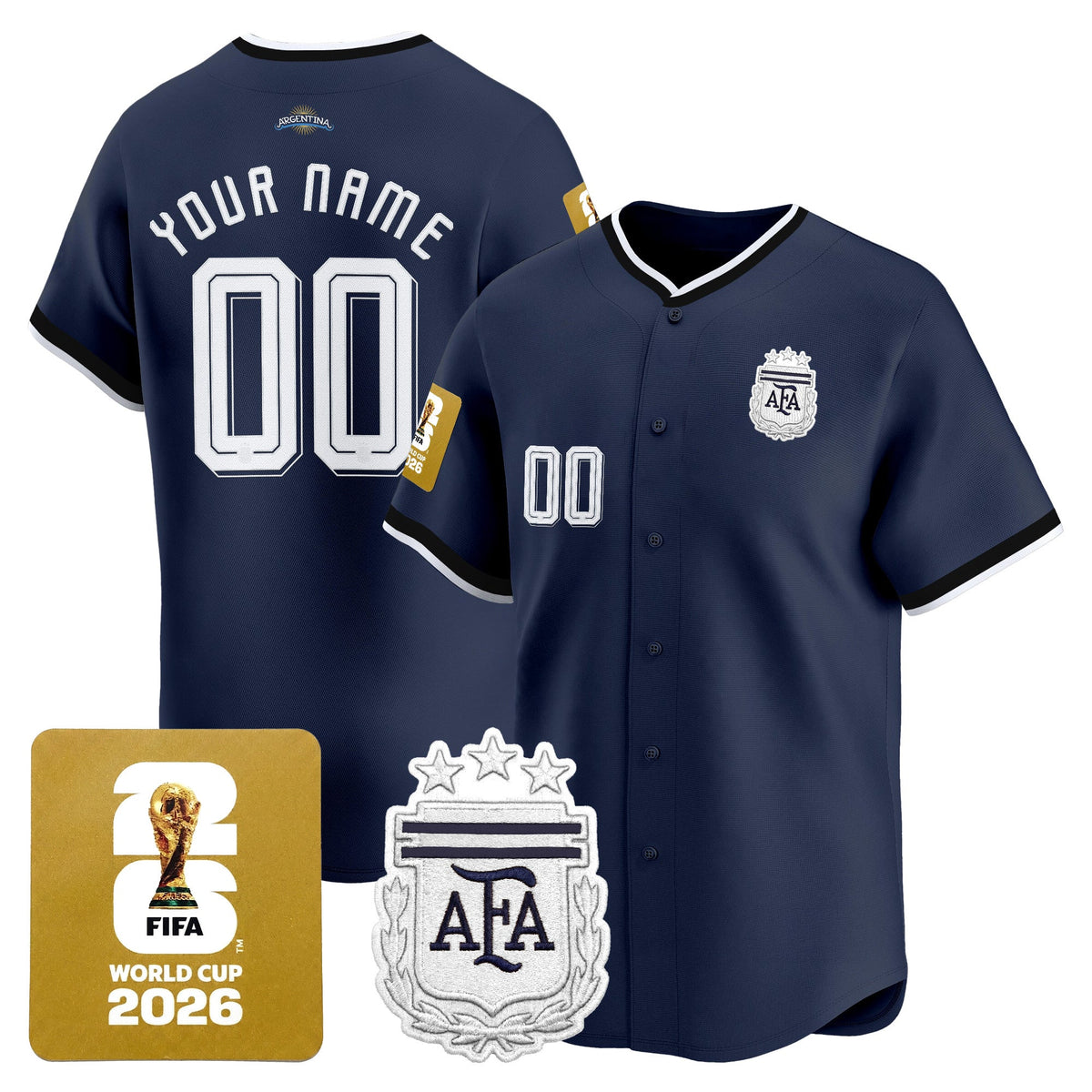 Argentina 2026 Vapor Custom Baseball Jersey - All Stitched
