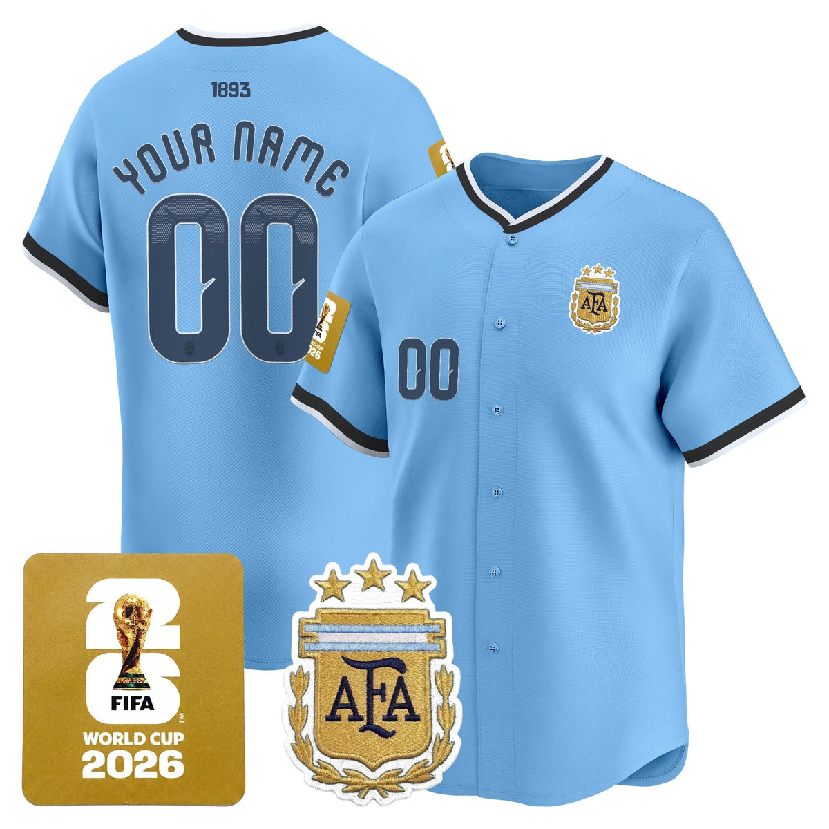 Argentina 2026 Vapor Custom Baseball Jersey - All Stitched