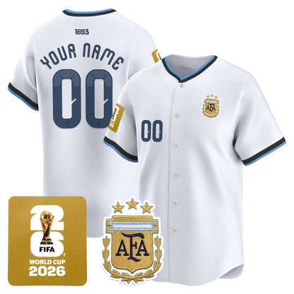 Argentina 2026 Vapor Custom Baseball Jersey - All Stitched