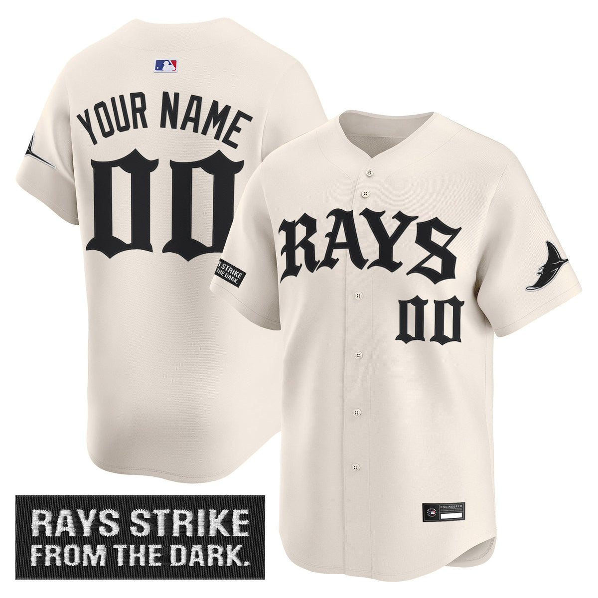 Tampa Bay Rays 'Old English Edition' Vapor Premier Limited Custom Jersey - All Stitched