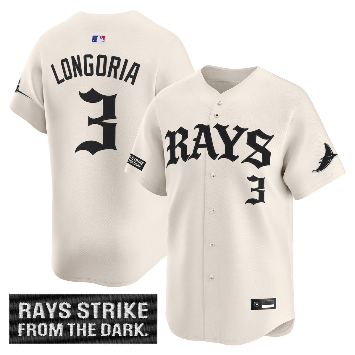 Tampa Bay Rays 'Old English Edition' Vapor Premier Limited Jersey - All Stitched