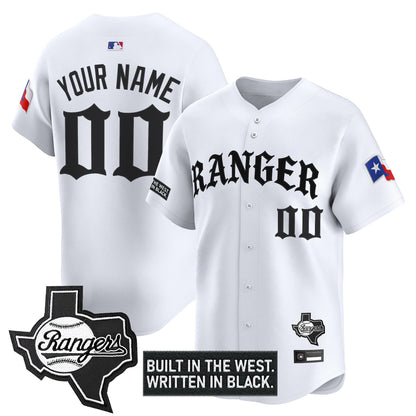 Texas Rangers 'Old English Edition' Vapor Premier Limited Custom Jersey - All Stitched