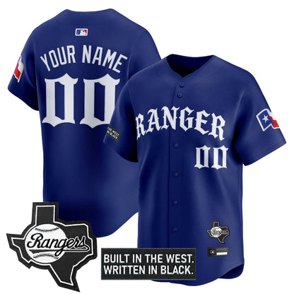 Texas Rangers 'Old English Edition' Vapor Premier Limited Custom Jersey - All Stitched