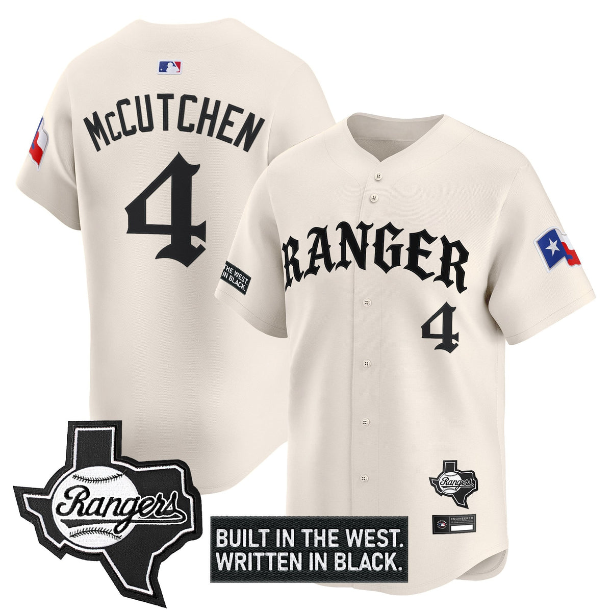 Texas Rangers 'Old English Edition' Vapor Premier Limited Jersey - All Stitched