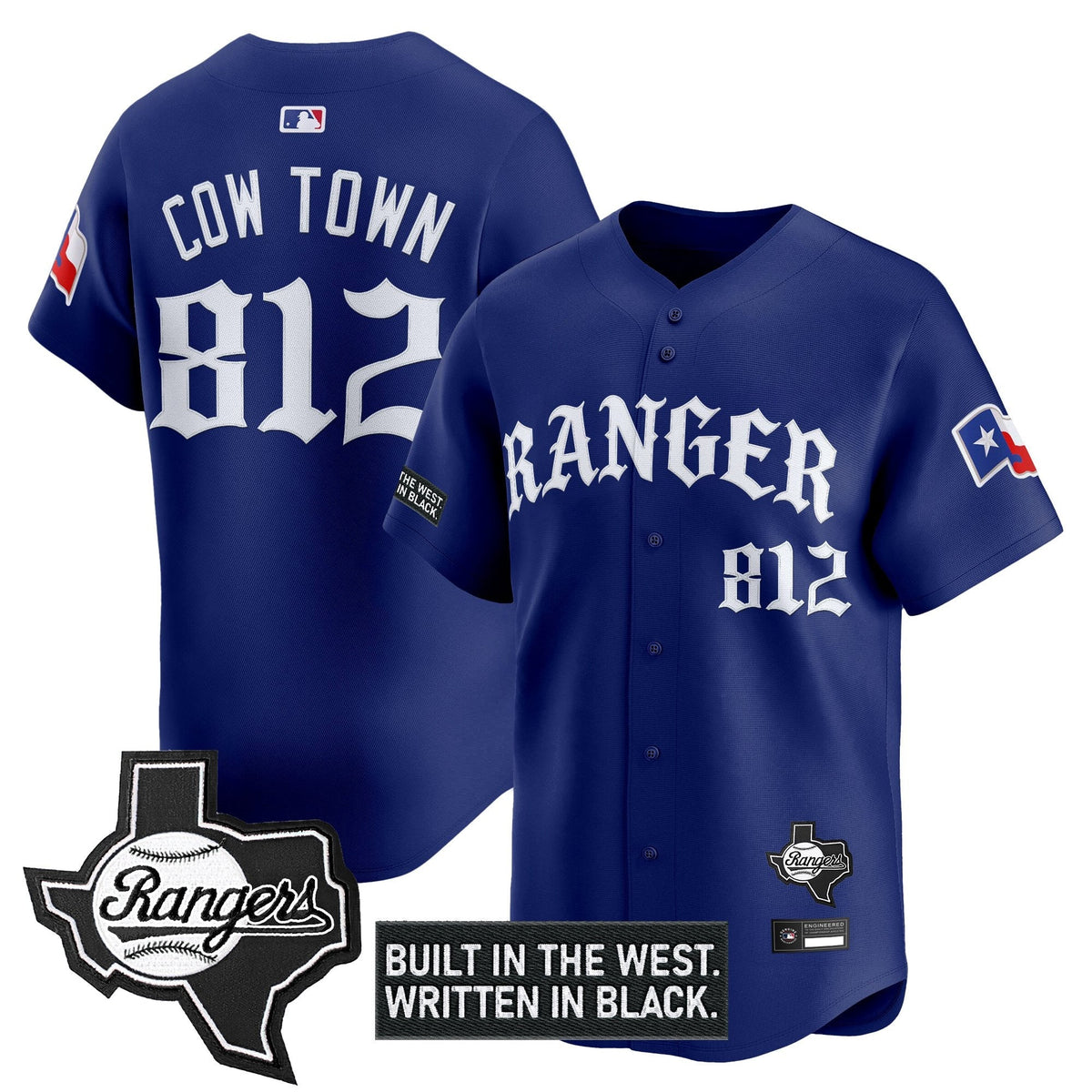 Texas Rangers 'Old English Edition' Vapor Premier Limited Jersey - All Stitched