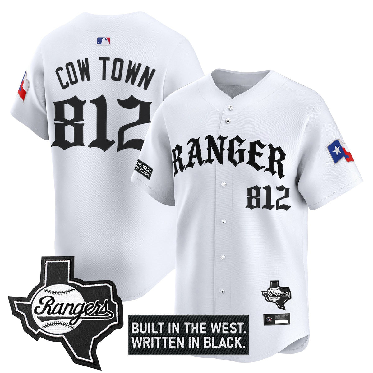 Texas Rangers 'Old English Edition' Vapor Premier Limited Jersey - All Stitched