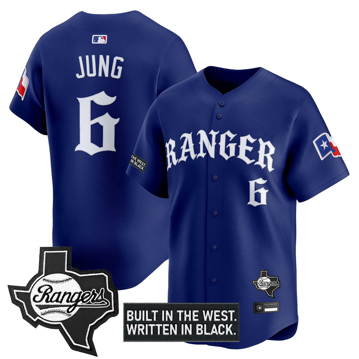 Texas Rangers 'Old English Edition' Vapor Premier Limited Jersey - All Stitched