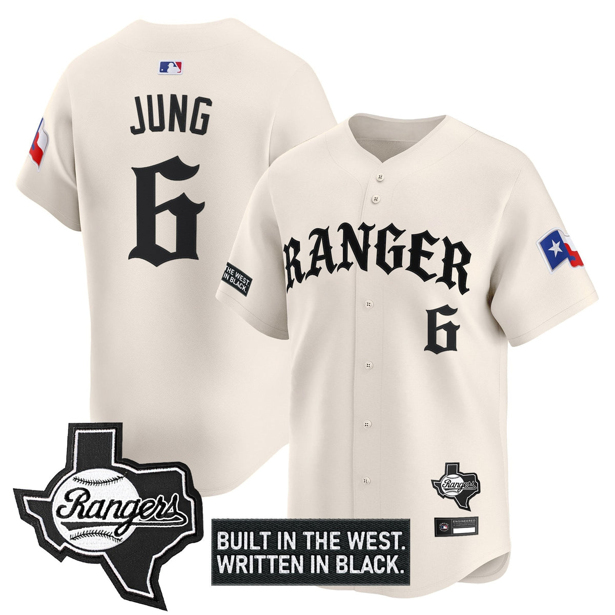 Texas Rangers 'Old English Edition' Vapor Premier Limited Jersey - All Stitched