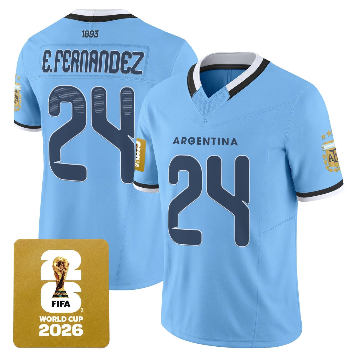 Argentina 2026 World Cup Vapor Football Jersey - All Stitched