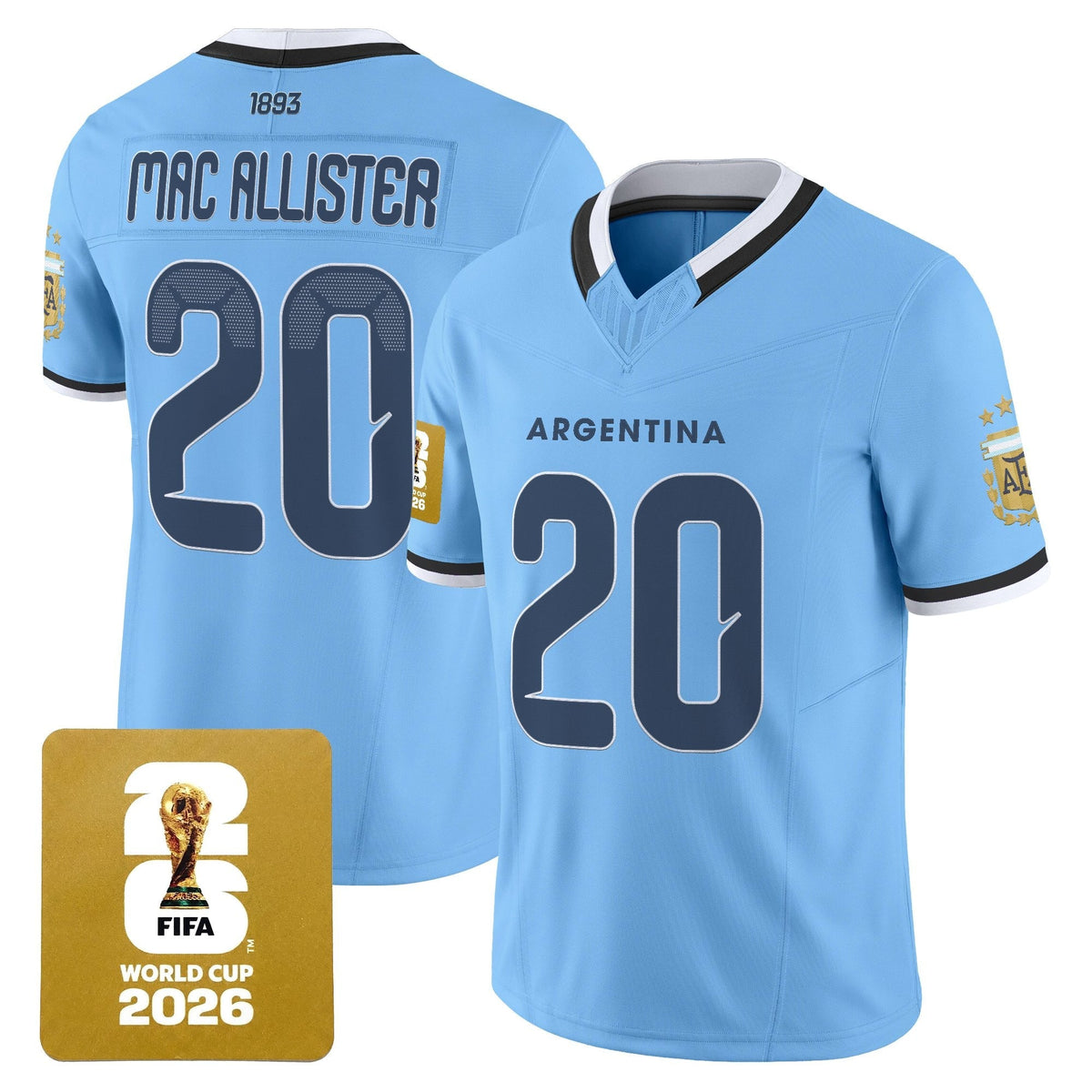 Argentina 2026 World Cup Vapor Football Jersey - All Stitched