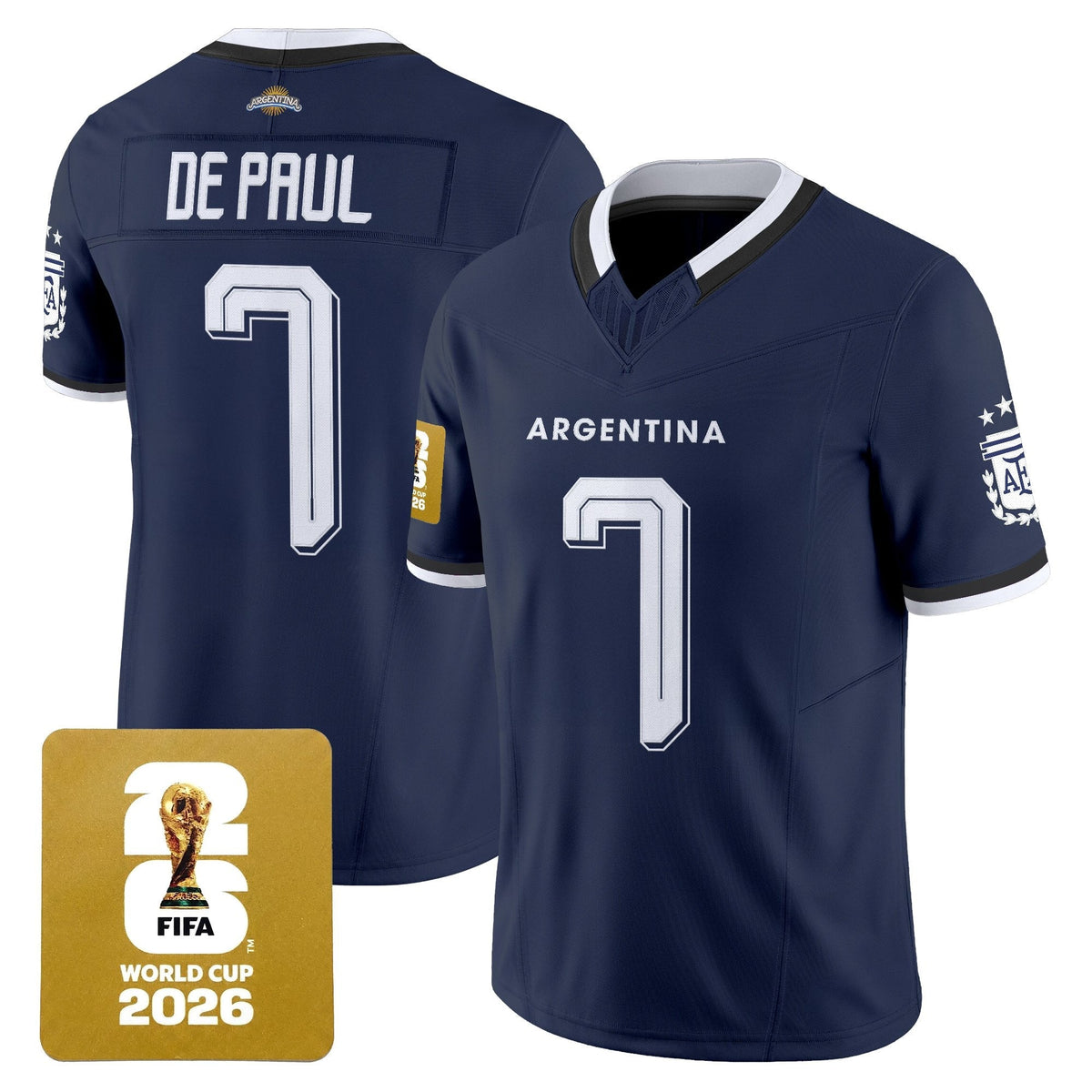 Argentina 2026 World Cup Vapor Football Jersey - All Stitched