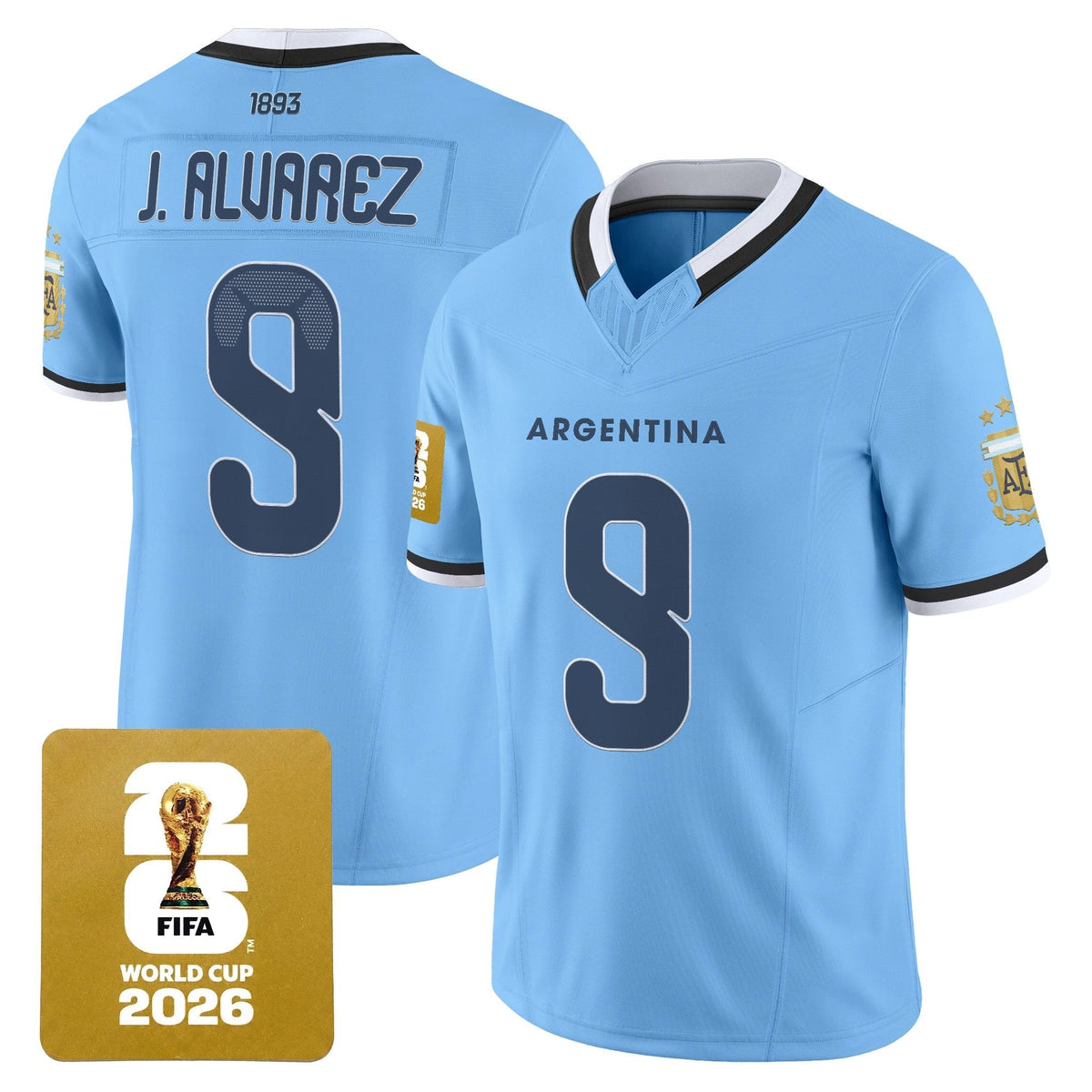 Argentina 2026 World Cup Vapor Football Jersey - All Stitched
