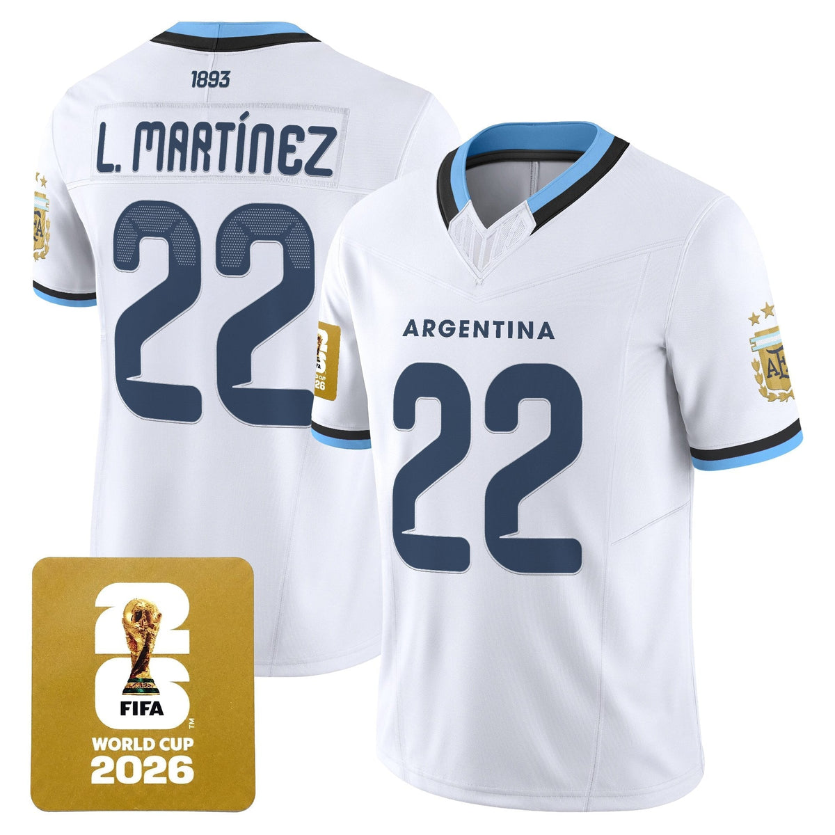Argentina 2026 World Cup Vapor Football Jersey - All Stitched