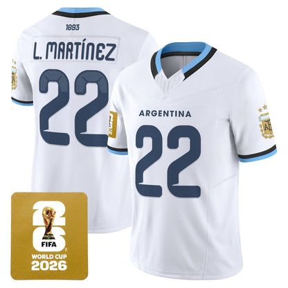Argentina 2026 World Cup Vapor Football Jersey - All Stitched