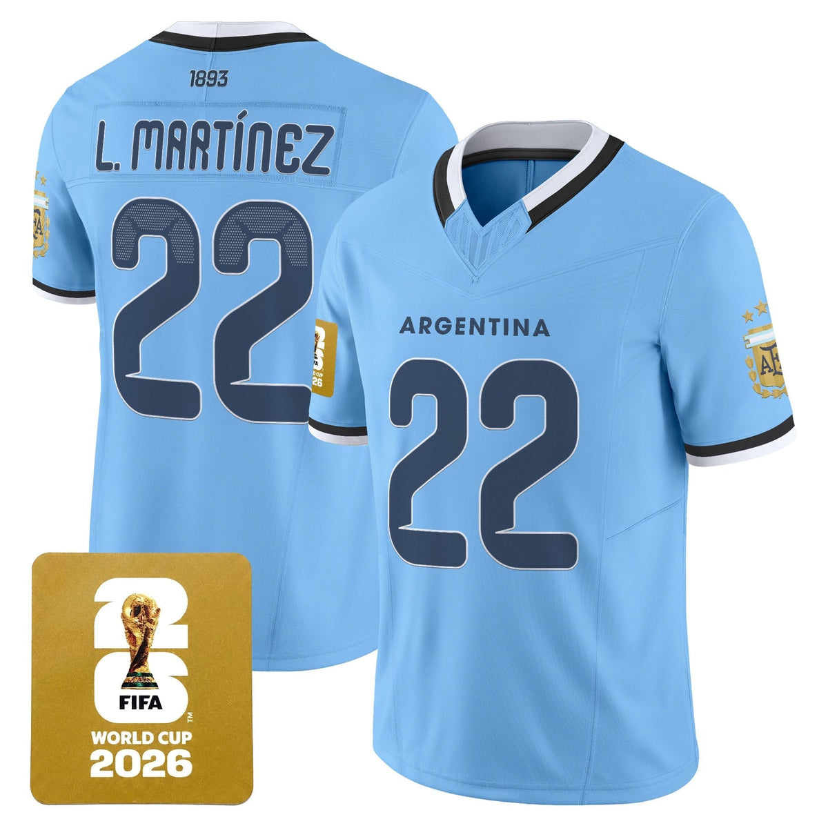 Argentina 2026 World Cup Vapor Football Jersey - All Stitched