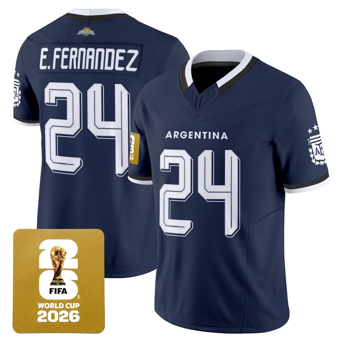 Argentina 2026 World Cup Vapor Football Jersey - All Stitched