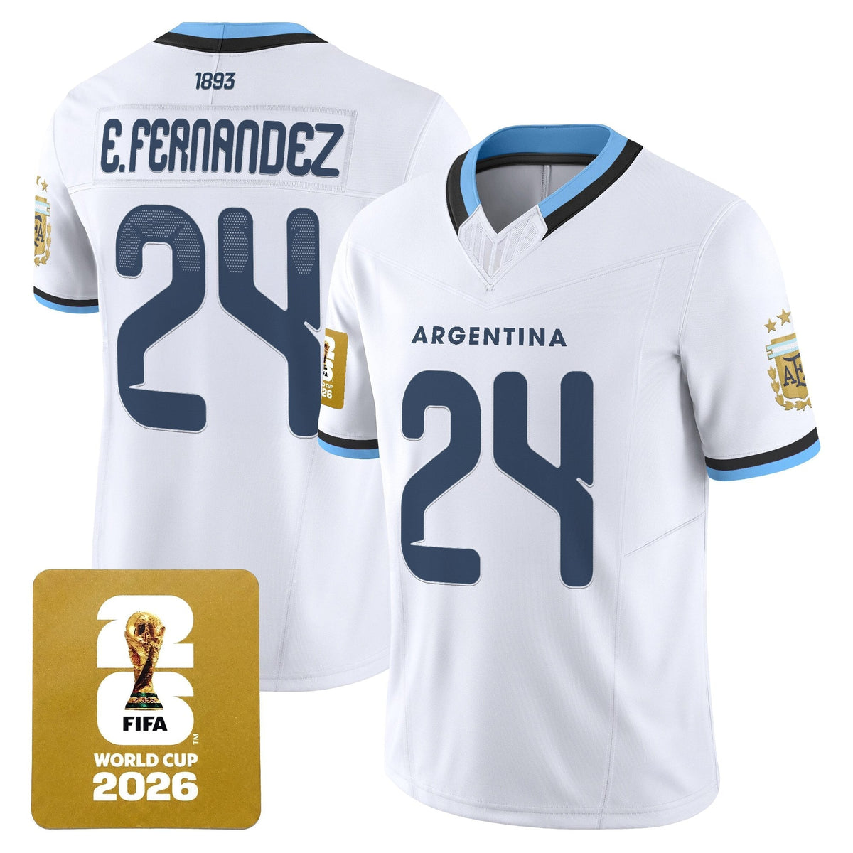 Argentina 2026 World Cup Vapor Football Jersey - All Stitched