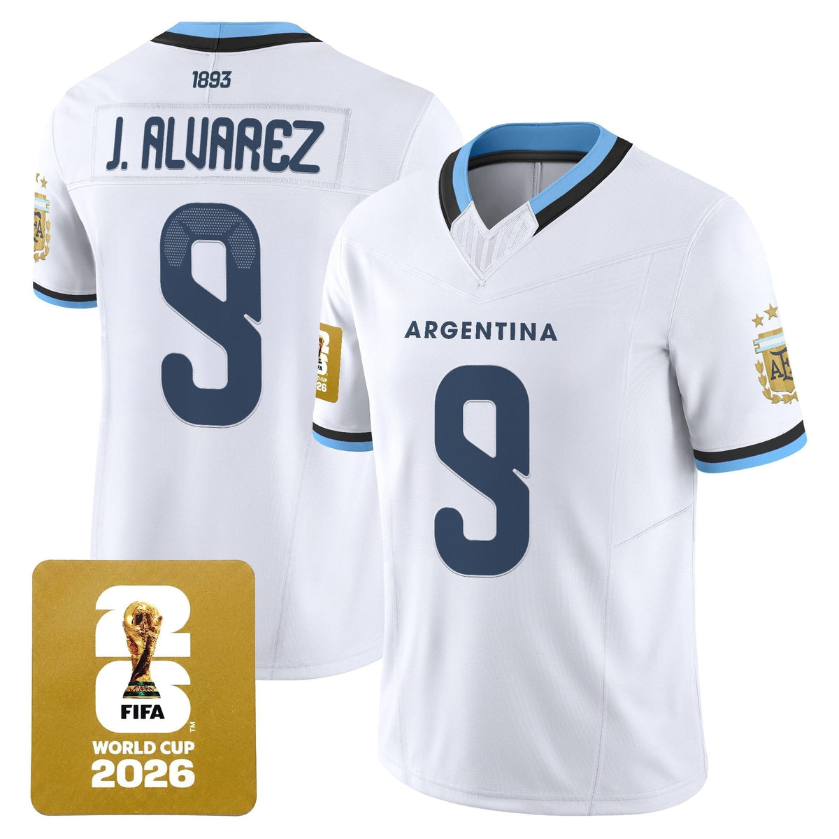 Argentina 2026 World Cup Vapor Football Jersey - All Stitched