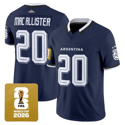 Argentina 2026 World Cup Vapor Football Jersey - All Stitched