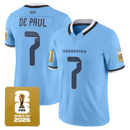 Argentina 2026 World Cup Vapor Football Jersey - All Stitched