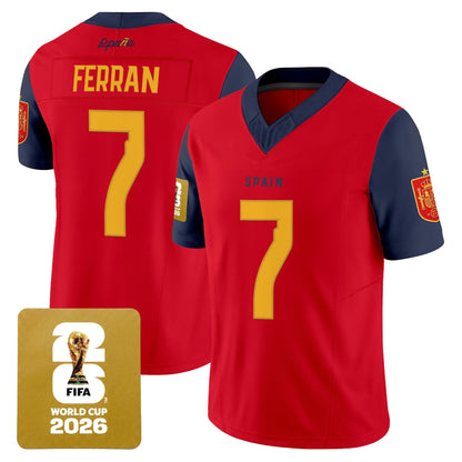 Spain 2026 World Cup Vapor Football Jersey - All Stitched