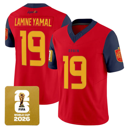 Spain 2026 World Cup Vapor Football Jersey - All Stitched