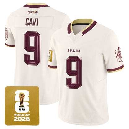 Spain 2026 World Cup Vapor Football Jersey - All Stitched