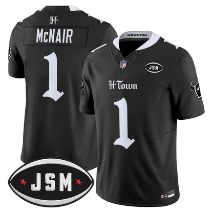 Houston Texans Janice McNair Memorial Patch Vapor Limited Jersey - Gothic Edition - All Stitched