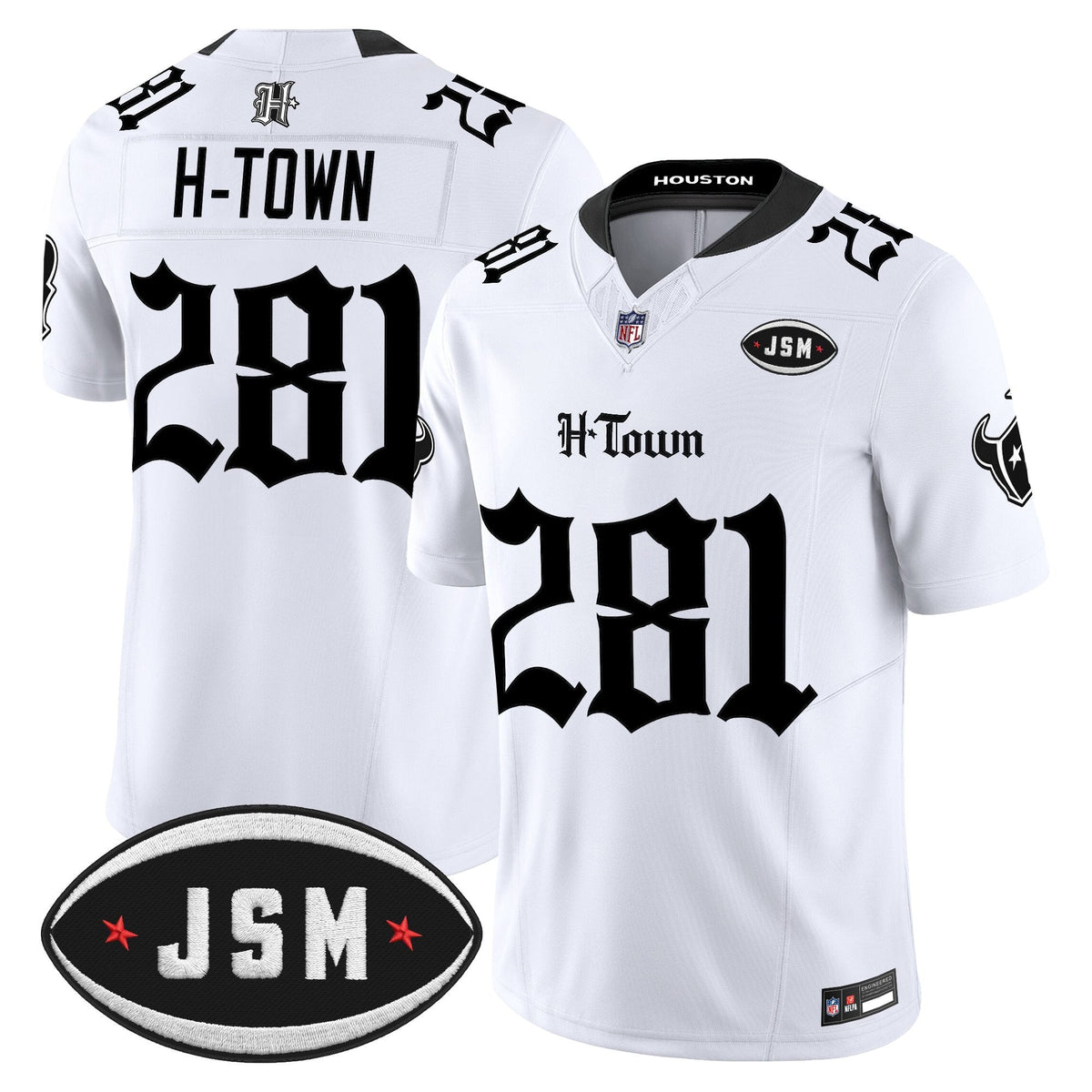Houston Texans Janice McNair Memorial Patch Vapor Limited Jersey - Gothic Edition - All Stitched