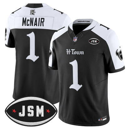 Houston Texans Janice McNair Memorial Patch Vapor Limited Jersey - Gothic Edition - All Stitched