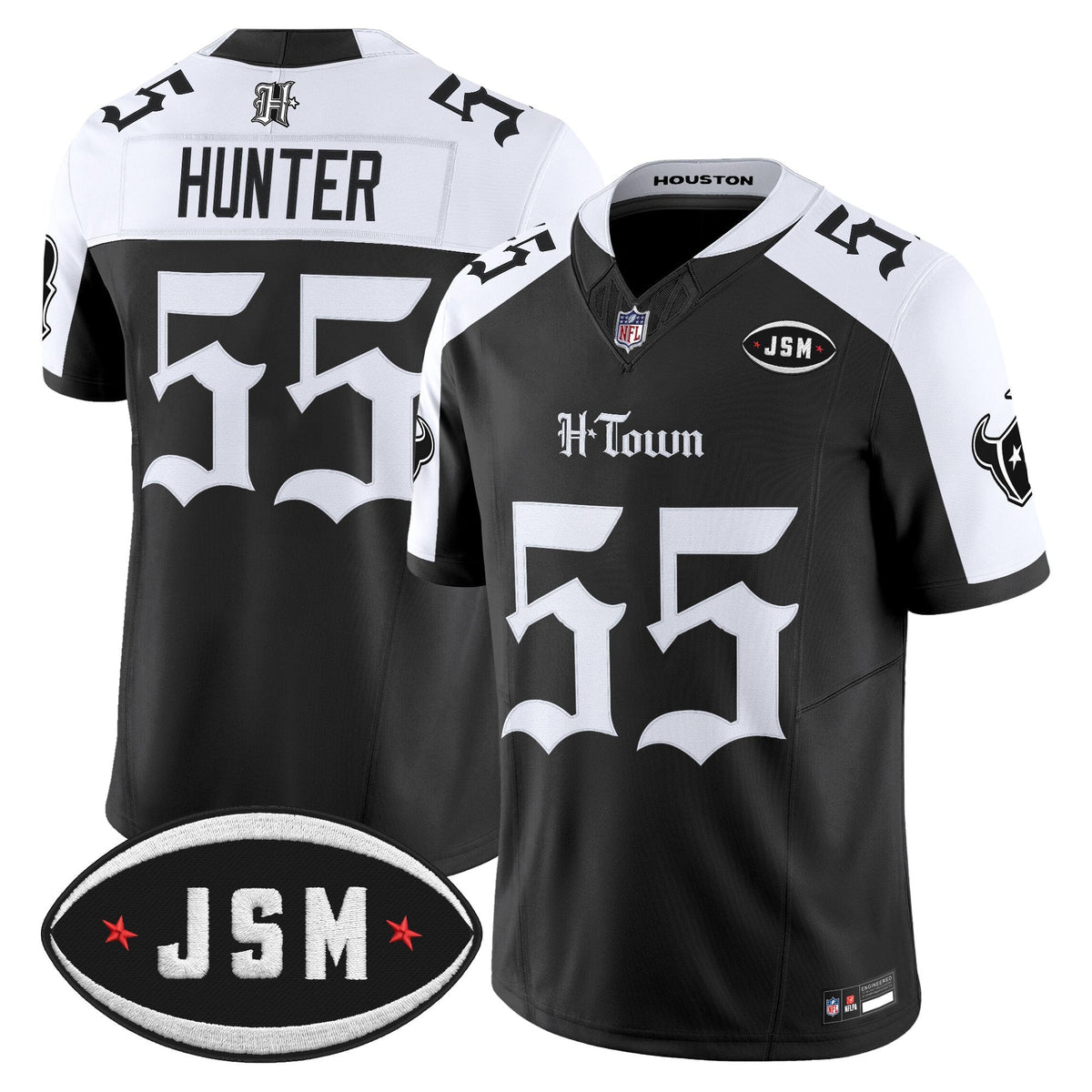 Houston Texans Janice McNair Memorial Patch Vapor Limited Jersey - Gothic Edition - All Stitched