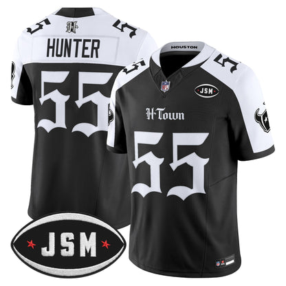Houston Texans Janice McNair Memorial Patch Vapor Limited Jersey - Gothic Edition - All Stitched