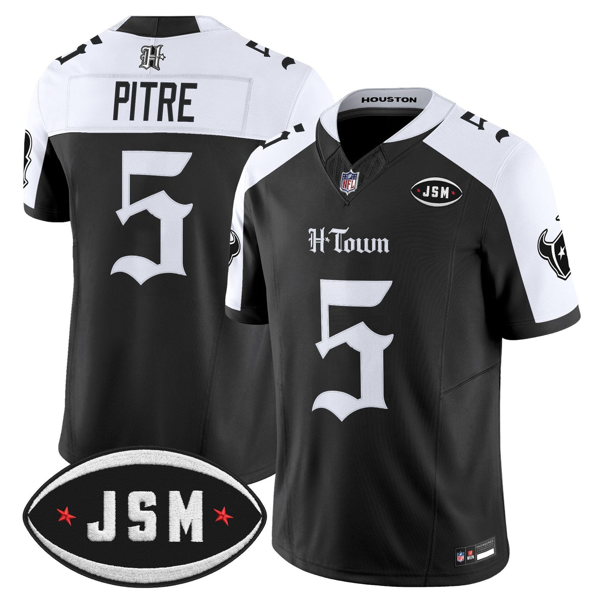 Houston Texans Janice McNair Memorial Patch Vapor Limited Jersey - Gothic Edition - All Stitched
