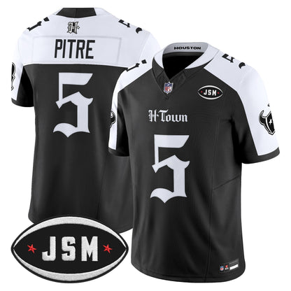 Houston Texans Janice McNair Memorial Patch Vapor Limited Jersey - Gothic Edition - All Stitched