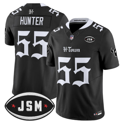 Houston Texans Janice McNair Memorial Patch Vapor Limited Jersey - Gothic Edition - All Stitched